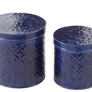 J-Line doos Pag – metaal – blauw – 2 stuks