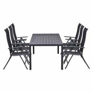 Garden Impressions Tuinset Santos 7-delig – Kasper tuintafel donker gr Garden Impressions Tuinset Santos 7-delig – Kasper tuintafel donker gr