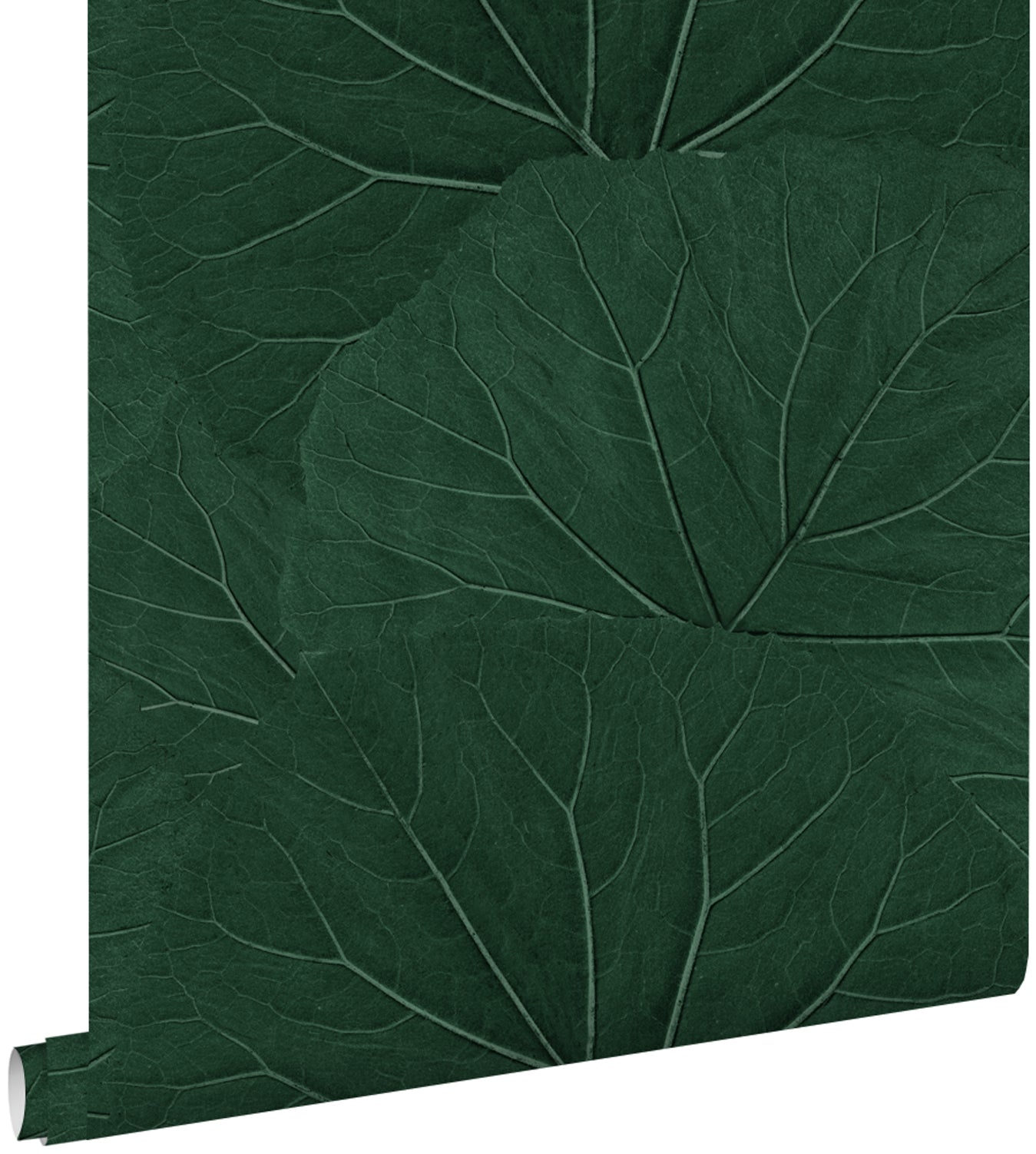 ESTAhome behang grote bladeren emerald groen - 53 cm x 10.05 m - 13899