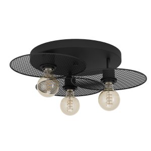 EGLO plafondlamp Ikeston – e27 – ø 53 cm – zwart – staal EGLO plafondlamp Ikeston – e27 – ø 53 cm – zwart – staal
