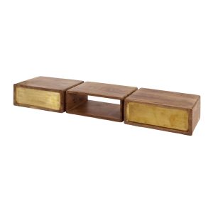 Giga Meubel Sidetable Brass – Brass Hout – 123x30x15cm Giga Meubel Sidetable Brass – Brass Hout – 123x30x15cm