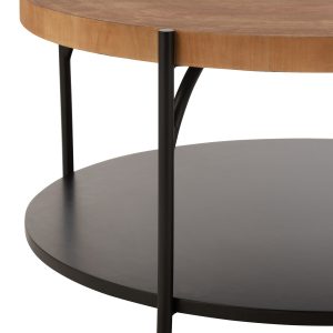 J-Line salontafel Voni – mdf/ijzer – zwart/naturel J-Line salontafel Voni – mdf/ijzer – zwart/naturel
