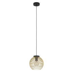 EGLO hanglamp Venezuela – e27 – ø 23,5 cm – goud/zwart EGLO hanglamp Venezuela – e27 – ø 23,5 cm – goud/zwart