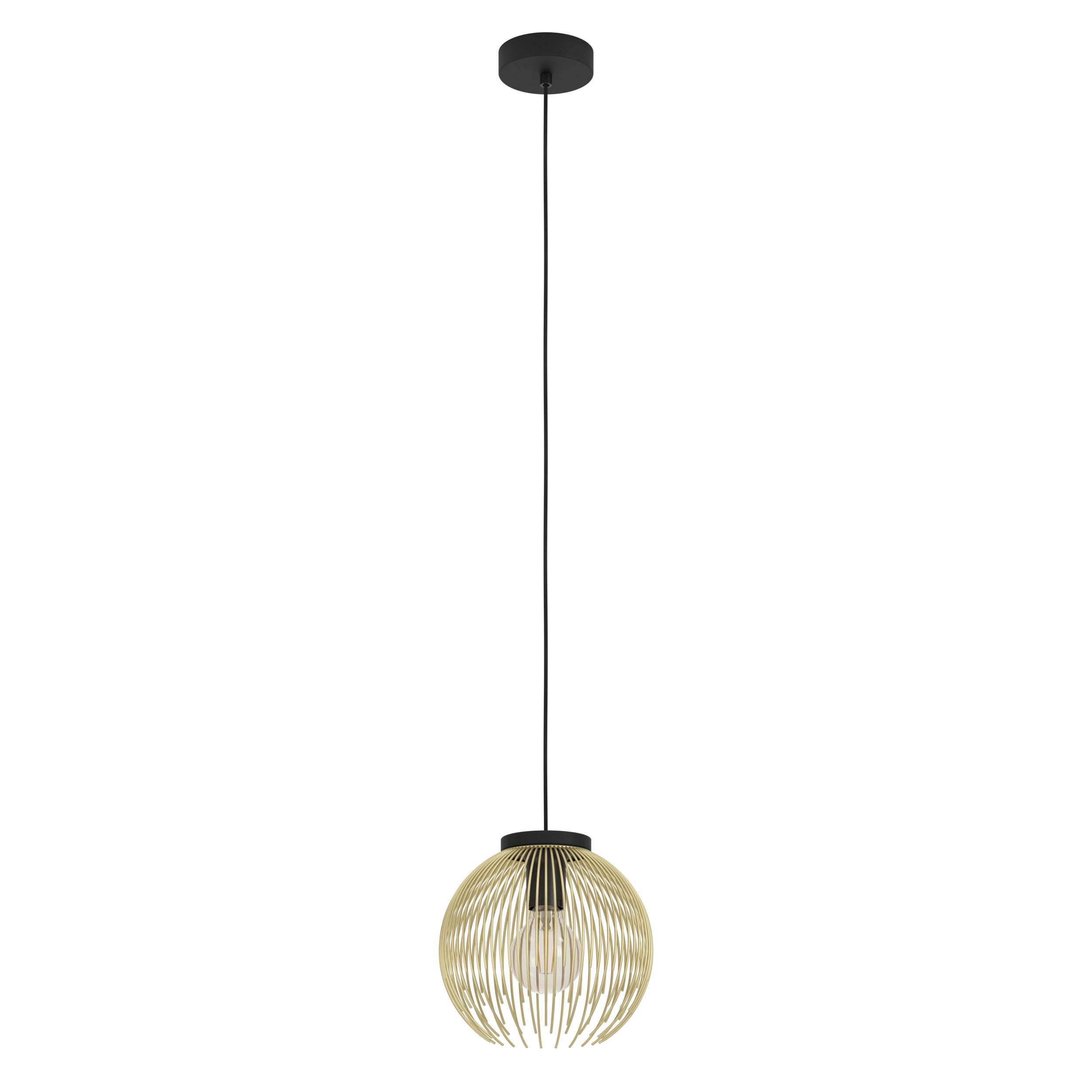 EGLO hanglamp Venezuela - e27 - ø 23,5 cm - goud/zwart