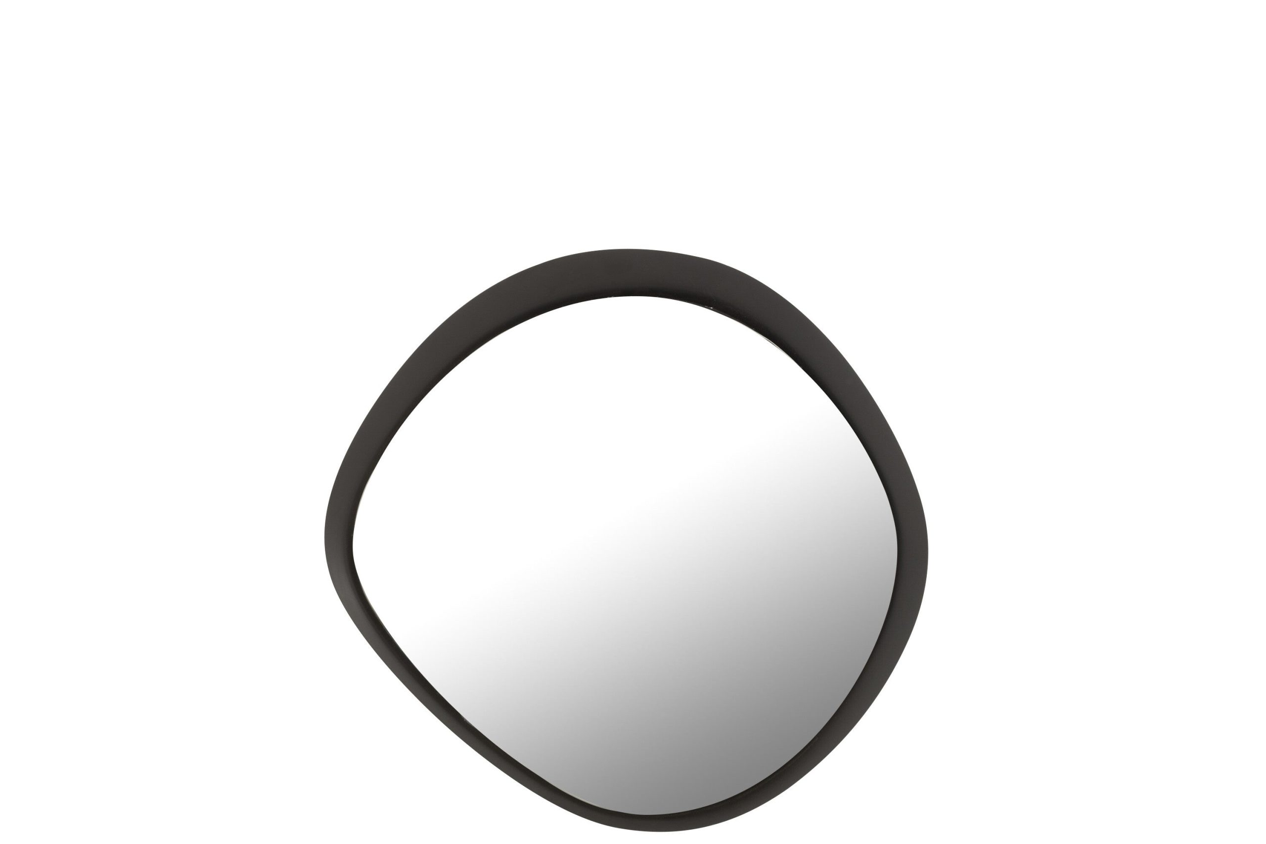 J-Line spiegel Rond - metaal/glas - zwart - small - 60.5 x 58 cm