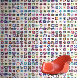 ESTAhome fotobehang gehaakte deken meerkleurig – 100 x 279 cm – 158112 ESTAhome fotobehang gehaakte deken meerkleurig – 100 x 279 cm – 158112