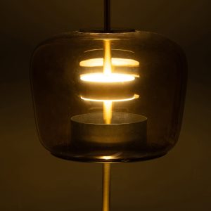 J-Line tafellamp – glas – bruin – LED lichtjes J-Line tafellamp – glas – bruin – LED lichtjes