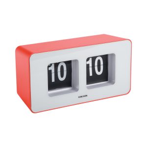 Karlsson wandklok Funky Flip – rood – 7×17.7×9.2cm