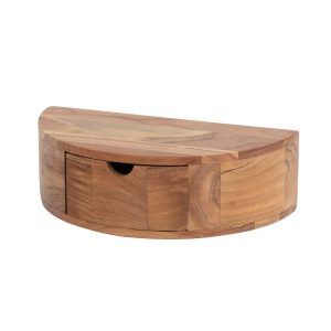 Giga Meubel Nachtkastje Curve – Naturel Acaciahout – 40x20x12cm Giga Meubel Nachtkastje Curve – Naturel Acaciahout – 40x20x12cm