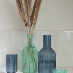 J-Line drinkglas Fiore – glas – aqua – 12 stuks J-Line drinkglas Fiore – glas – aqua – 12 stuks