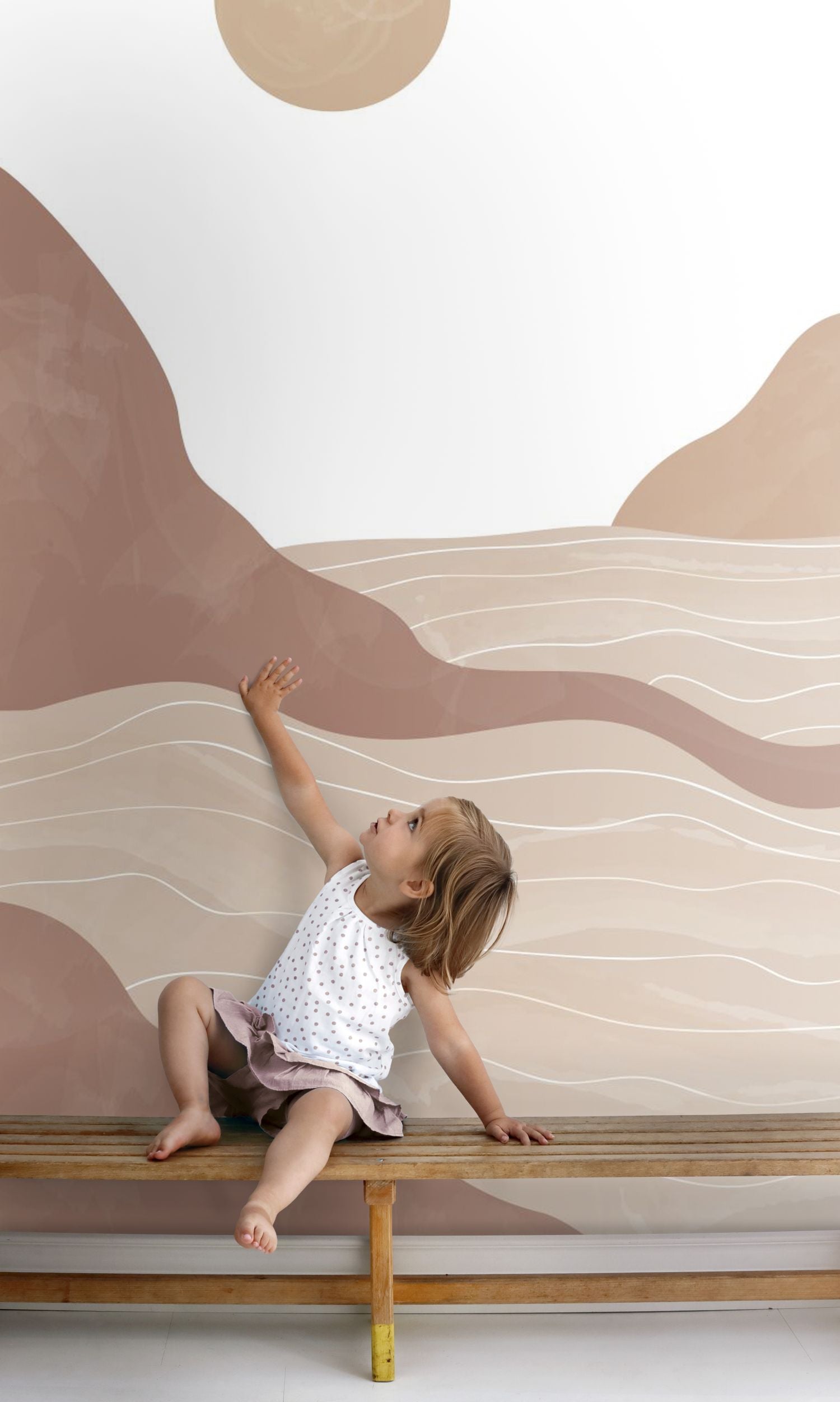 ESTAhome fotobehang berglandschap terracotta bruin - 250 x 279 cm - 15