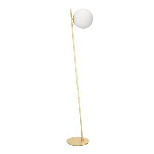 EGLO vloerlamp Rondo 4 – e27 – 174,5 cm – goud/wit – glas/staal