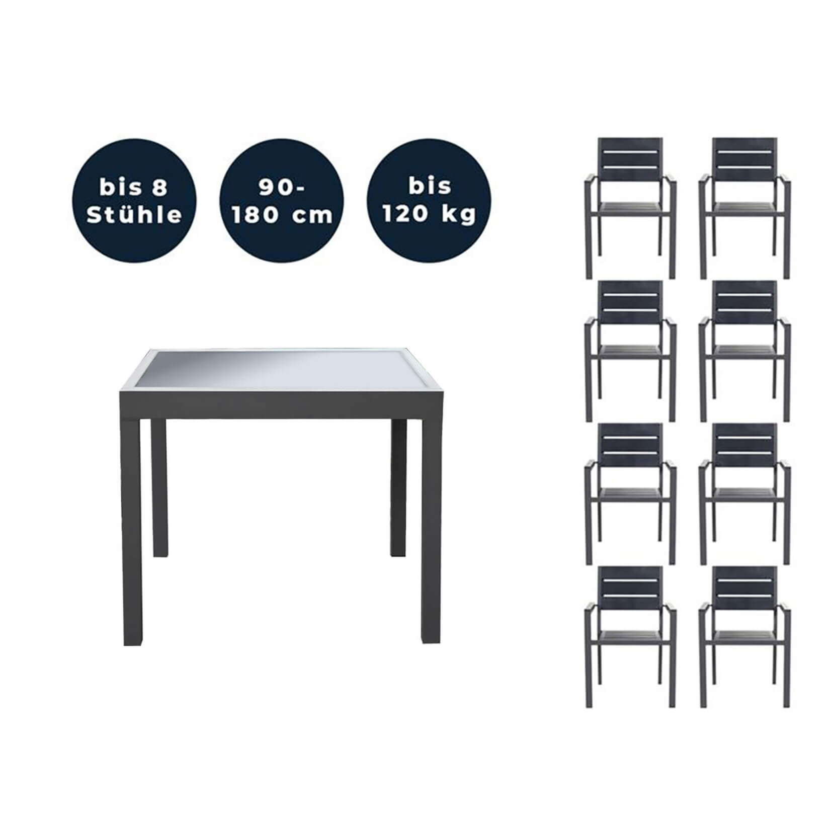 Home Deluxe Zitgroep VERANO MADERA Hoeveelheid: 9 stuks.