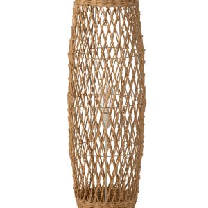 J-Line vloerlamp Getwist – metaal – donkerbeige