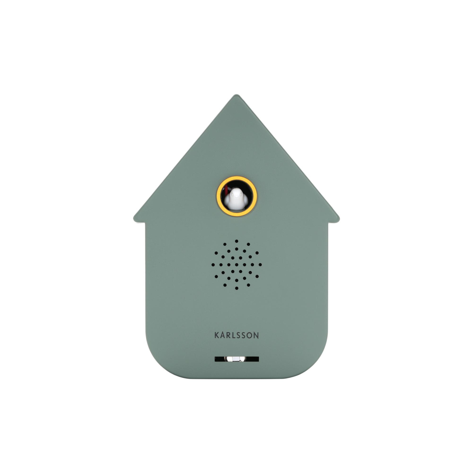 Karlsson ornament Sound Box Modern Cuckoo - groen - 12x7.5x11.5cm - Va