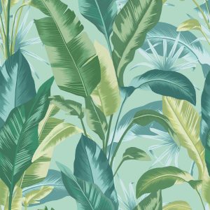 Envy Vliesbehang – Leaf It Out Twilight – Groen/Blauw – 10mx52cm Envy Vliesbehang – Leaf It Out Twilight – Groen/Blauw – 10mx52cm