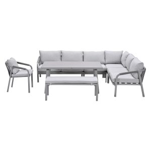 Garden Impressions lounge dining set Tarera taupe – 7-delig Garden Impressions lounge dining set Tarera taupe – 7-delig