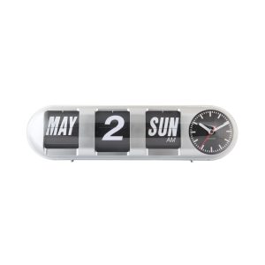 Karlsson wandklok Tube Flip – zilver – 38x10x13.5cm