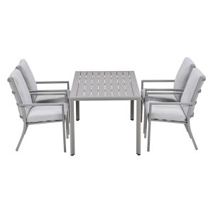 Garden Impressions Tuinset Senja 5-delig taupe – Kasper tuintafel 160x