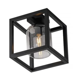 Freelight plafondlamp Dentro – 1 lichts – 25.5 x 27.5 cm – zwart rook Freelight plafondlamp Dentro – 1 lichts – 25.5 x 27.5 cm – zwart rook