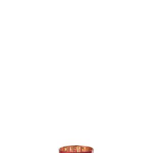 J-Line windlicht Bloemen – glas – rood – small – 6 stuks