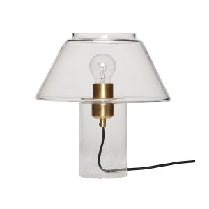Hübsch tafellamp Gople – messing/glas – ø27xh29cm, e27