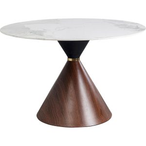 Kare Design Eettafel Cono Ø120cm keramiek walnoot Kare Design Eettafel Cono Ø120cm keramiek walnoot