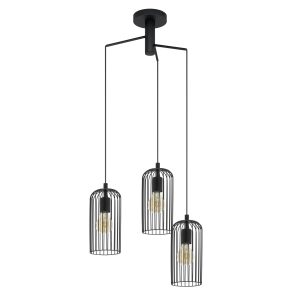 EGLO hanglamp Roccamena 1 – e27 – ø 61,5 cm – zwart EGLO hanglamp Roccamena 1 – e27 – ø 61,5 cm – zwart