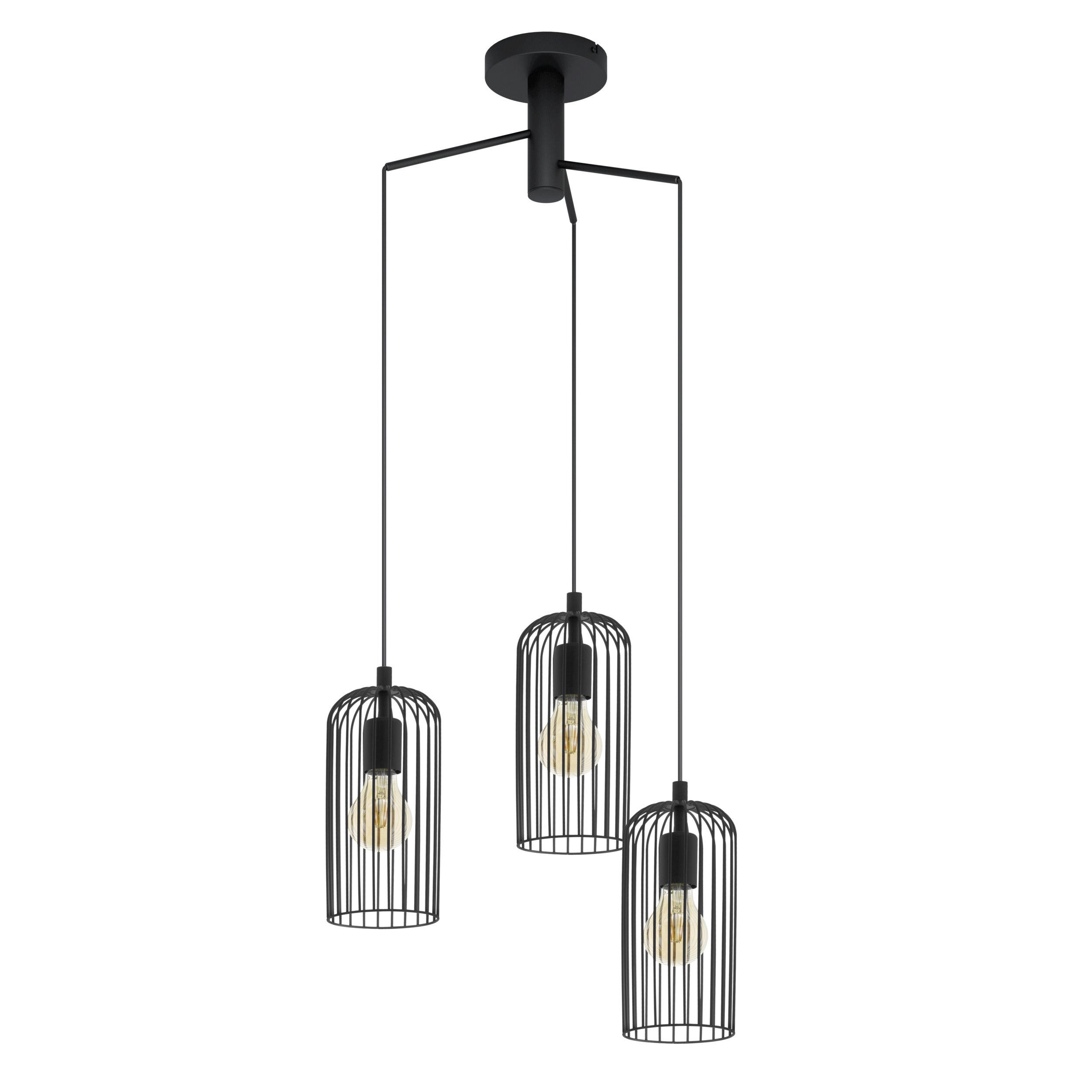 EGLO hanglamp Roccamena 1 - e27 - ø 61,5 cm - zwart