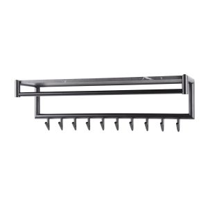 Giga Meubel Kapstok Roede – Zwart Metaal – 10 Haken – 100x27x30cm Giga Meubel Kapstok Roede – Zwart Metaal – 10 Haken – 100x27x30cm