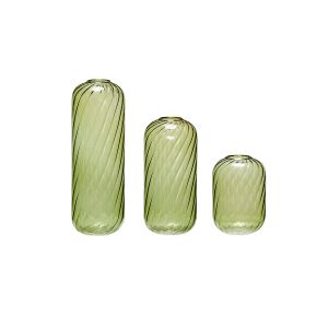 Hübsch vazen Fleur – glas – ø7xh10, ø7xh15, ø7xh20cm