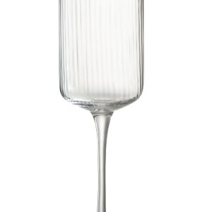 J-Line wijnglas Ralp – glas – transparant – 6 stuks