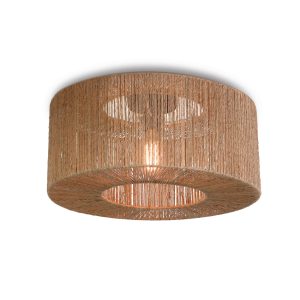 GOOD&MOJO plafonnière Iguazu – bruin – Ø50cm GOOD&MOJO plafonnière Iguazu – bruin – Ø50cm