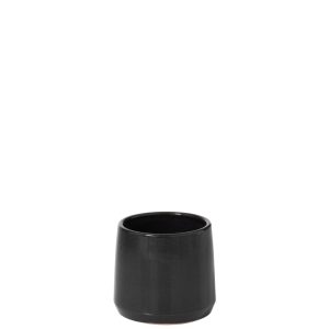 J-Line bloempot Rond – keramiek – zwart – extra small – 2 stuks – Ø 12 J-Line bloempot Rond – keramiek – zwart – extra small – 2 stuks – Ø 12