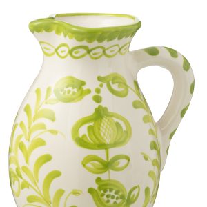 J-Line kruik Granada – keramiek – wit/groen – large J-Line kruik Granada – keramiek – wit/groen – large