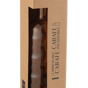 J-Line decoratie Fles Gehamerd – kunststof – oranje – giftbox