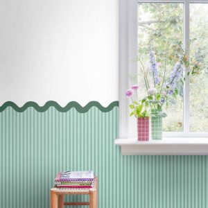 ESTAhome fotobehang lambrisering groen – 2.5 x 2.79 m – 159522 ESTAhome fotobehang lambrisering groen – 2.5 x 2.79 m – 159522