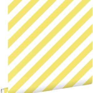 ESTAhome behang strepen geel en wit – 53 cm x 10.05 m – 139954 ESTAhome behang strepen geel en wit – 53 cm x 10.05 m – 139954