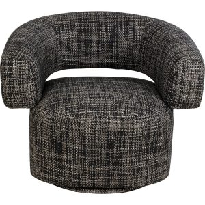 Kare Design Draaifauteuil Maye Bow zwart en wit Kare Design Draaifauteuil Maye Bow zwart en wit