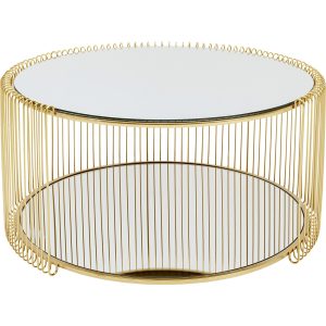Kare Design Salontafel Wire Double Ø80cm messing Kare Design Salontafel Wire Double Ø80cm messing