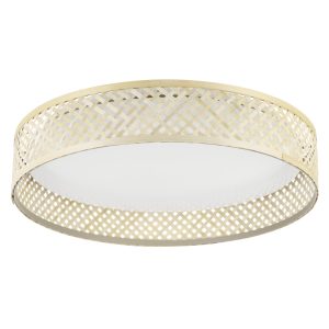EGLO plafondlamp Luppineria – led – ø 38 cm – wit/bruin EGLO plafondlamp Luppineria – led – ø 38 cm – wit/bruin