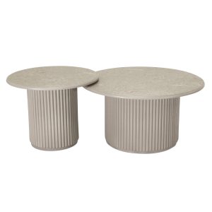 Furnhouse salontafel set Easy – Beige – Ø 60/80 cm Furnhouse salontafel set Easy – Beige – Ø 60/80 cm