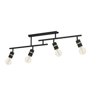 EGLO plafondlamp Lurone – e27 – 100 cm – zwart/koper EGLO plafondlamp Lurone – e27 – 100 cm – zwart/koper
