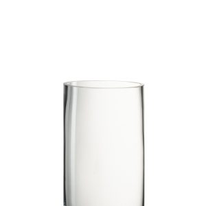 J-Line vaas Cylinder – glas – transparant – small – 20.5 cm hoog