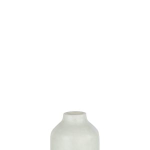 J-Line vaas Fles Marmer – steen – wit – large – Ø 11 cm