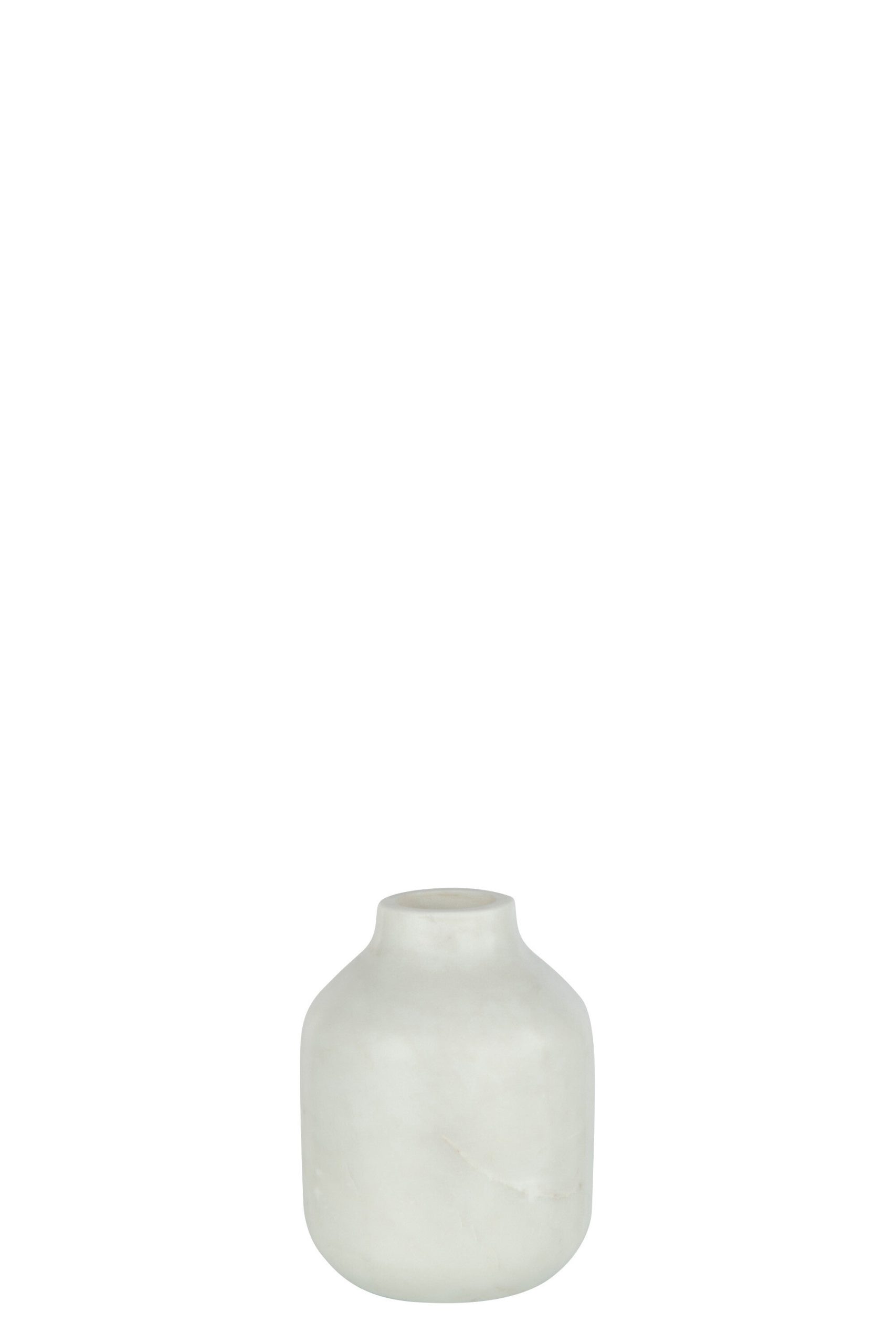 J-Line vaas Fles Marmer - steen - wit - large - Ø 11 cm