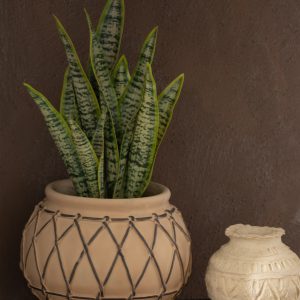 J-Line bloempot Sphere – papier mache – naturel – Ø 15 cm J-Line bloempot Sphere – papier mache – naturel – Ø 15 cm