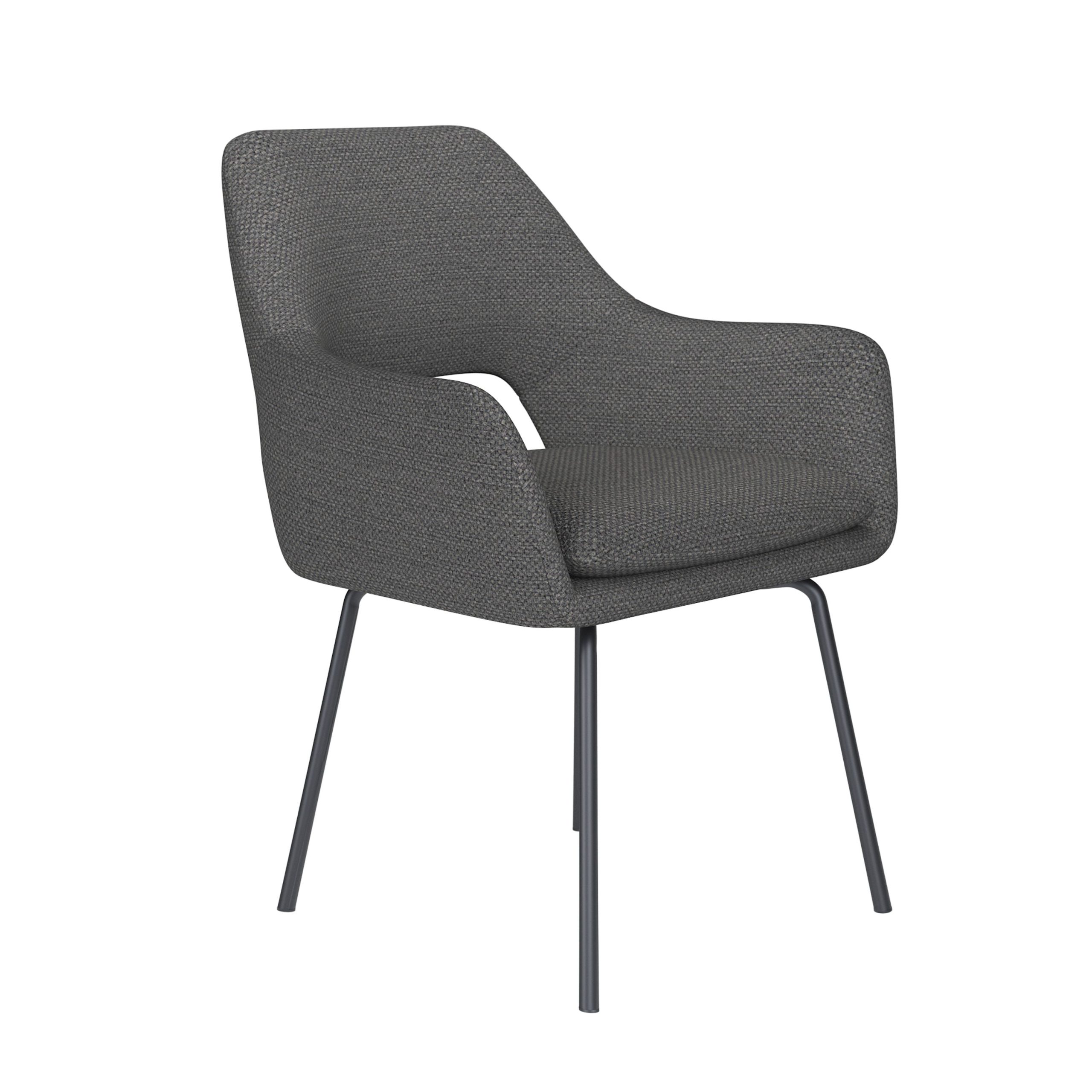 Housecraft Living Mos Eetkamerstoel Metaal Grijs