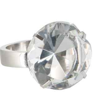 J-Line servetring Trouwring – kunststof – transparant/zilver J-Line servetring Trouwring – kunststof – transparant/zilver