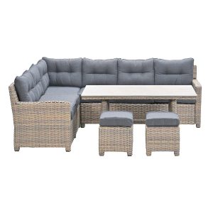 Garden Impressions Alaska lounge dining set 5-delig links – vintage wi Garden Impressions Alaska lounge dining set 5-delig links – vintage wi